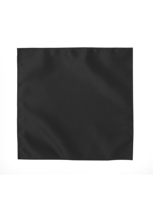 Deluxe Satin Formal Pocket Square (Black)