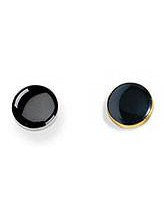 Basic Button Cover - Available with Gold or Silver Trim (Black with Silver Trim)