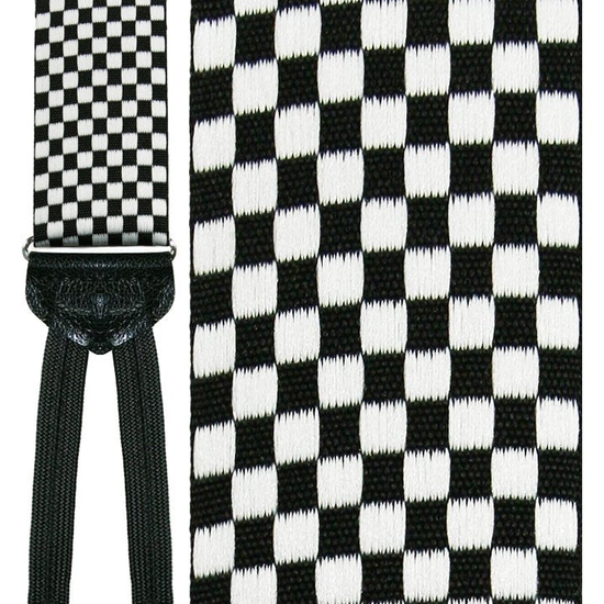 Black and White Checkerboard (Bergamo) Formal Braces