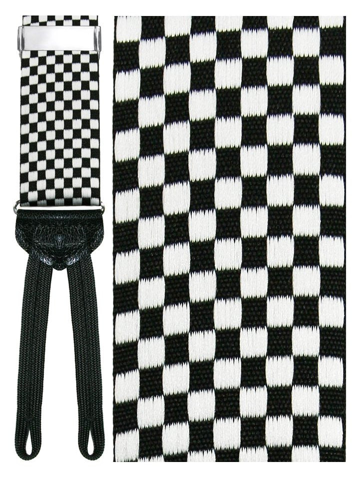 Black and White Checkerboard (Bergamo) Formal Braces