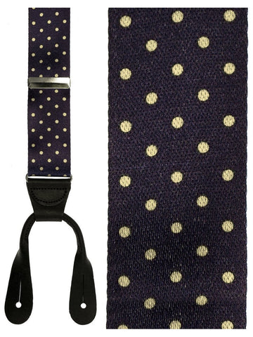 "Manhattan" Black & Khaki Silk Suspenders