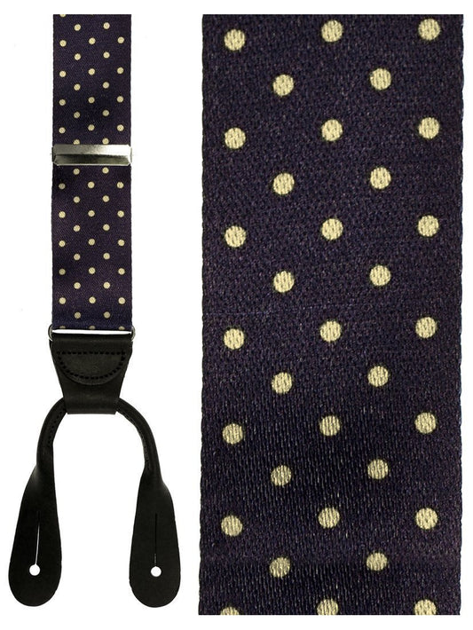 "Manhattan" Black & Khaki Silk Suspenders
