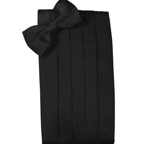 Black "Premier" Satin Cummerbund Set 