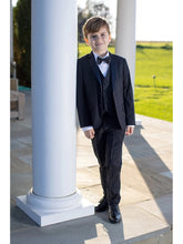Load image into Gallery viewer, Boys Black 5-Piece Wool Blend Suit
