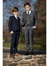 Load image into Gallery viewer, Boys Midnight Navy 5-Piece Wool Blend Suit
