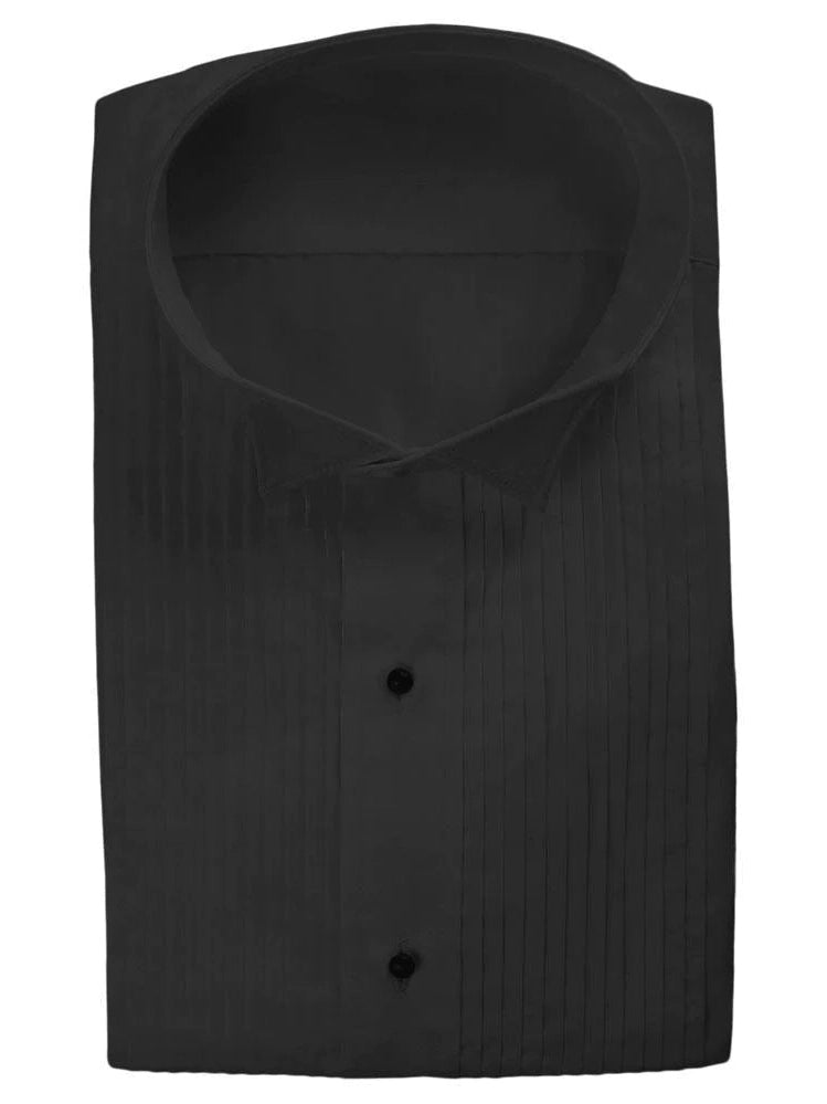 Black Wing Collar Tuxedo Shirt