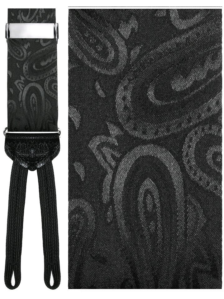 Black Tapestry Silk Formal Men's Braces – Fine Tuxedos