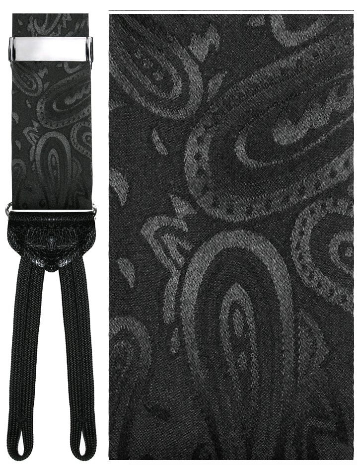 Black (Calabria) Tapestry Silk Formal Braces 