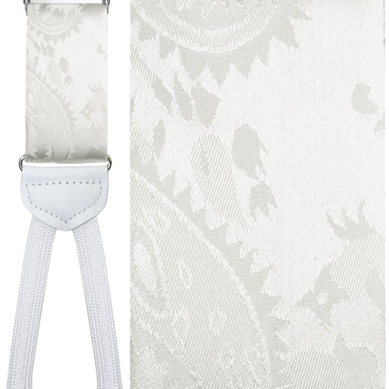 White (Trentino) Tapestry Silk Formal Braces