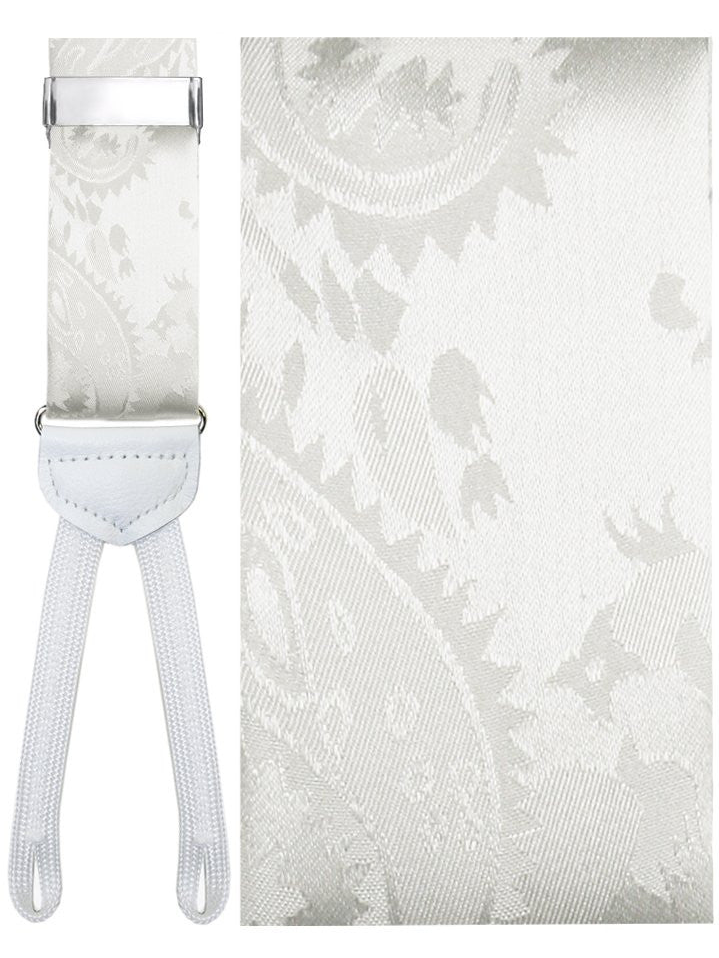 White (Trentino) Tapestry Silk Formal Braces