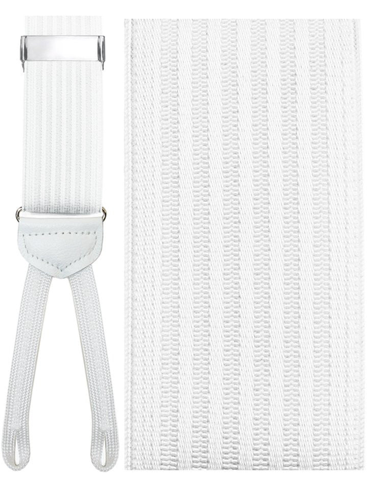 White (Umbria) Silk Formal Braces
