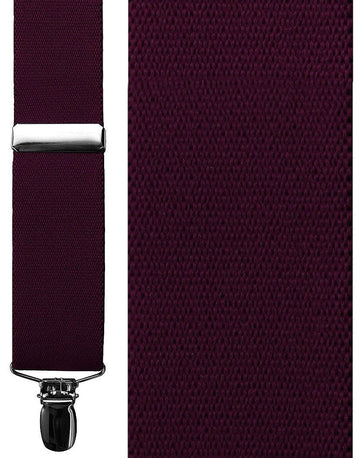 "Crawford" Burgundy Suspenders