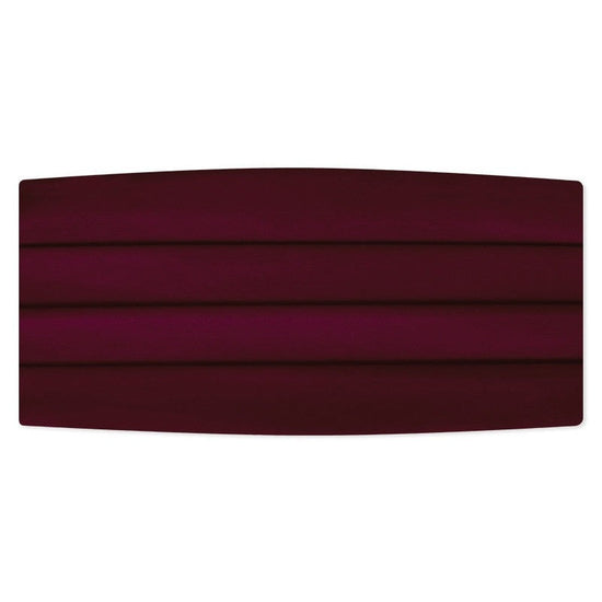 Burgundy Satin Cummerbund