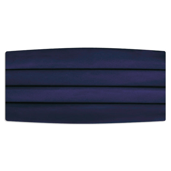 Navy Blue Satin Cummerbund