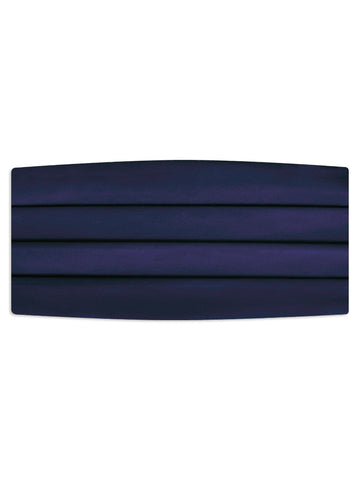 Navy Blue Satin Cummerbund