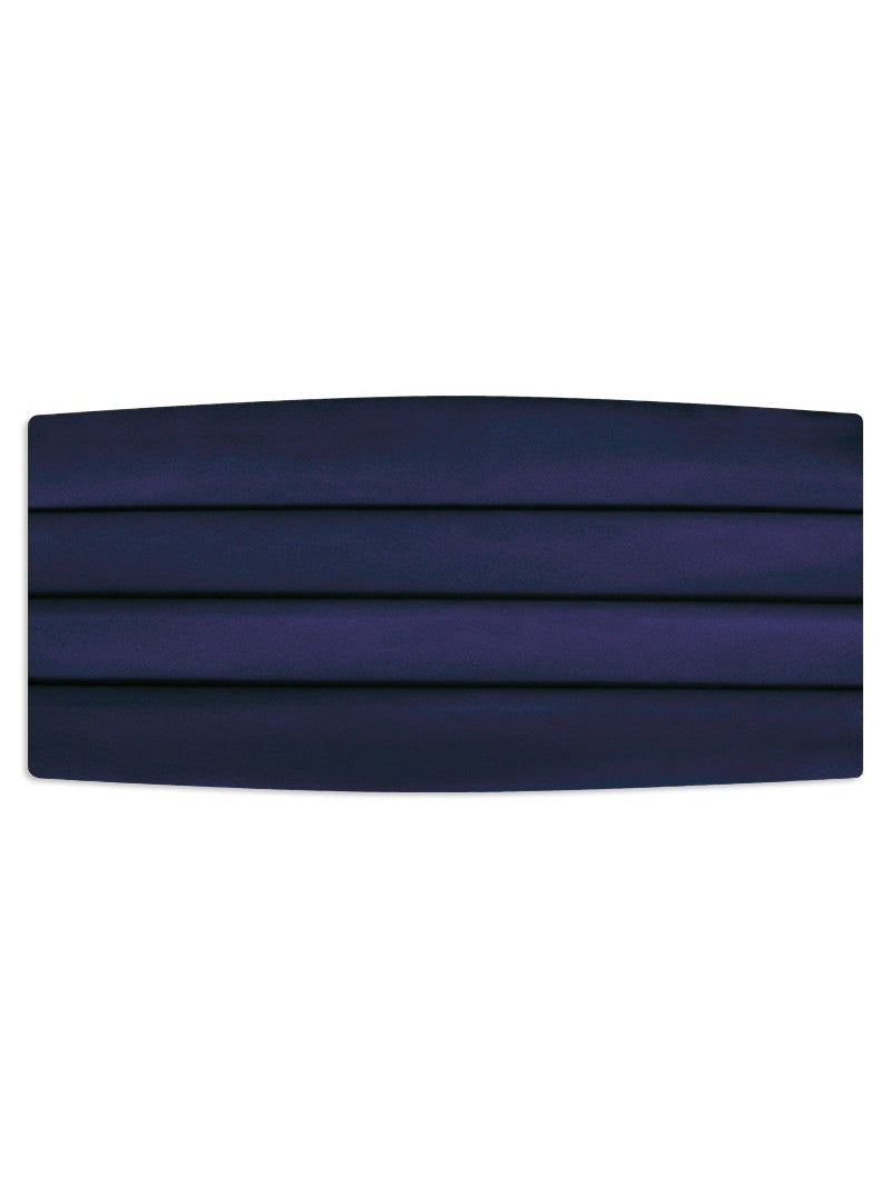 Navy Blue Satin Cummerbund