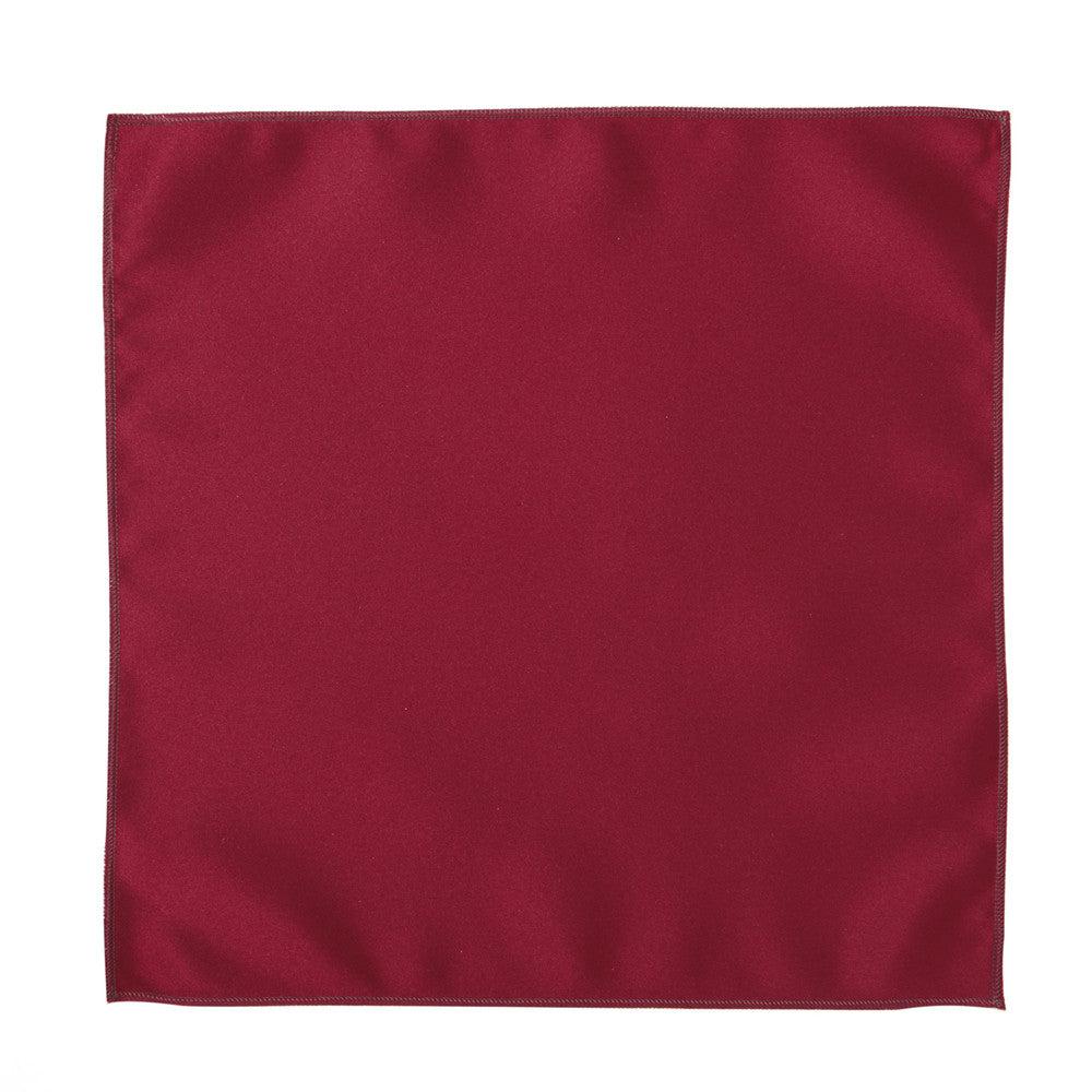 Deluxe Satin Formal Pocket Square (Red)