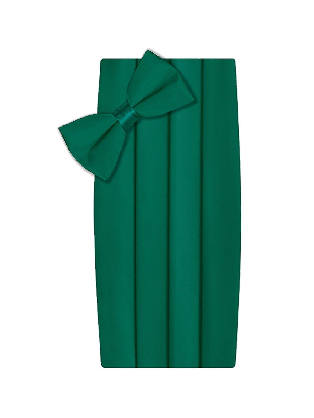 Poly/Satin Cummerbund and Bow Tie Set - Emerald Green