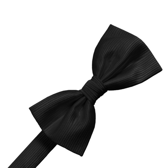 Black Faille Silk Formal Bow Tie