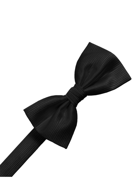 Black Faille Silk Formal Bow Tie