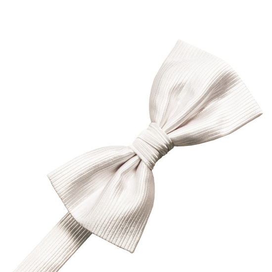 Ivory Faille Silk Formal Bow Tie