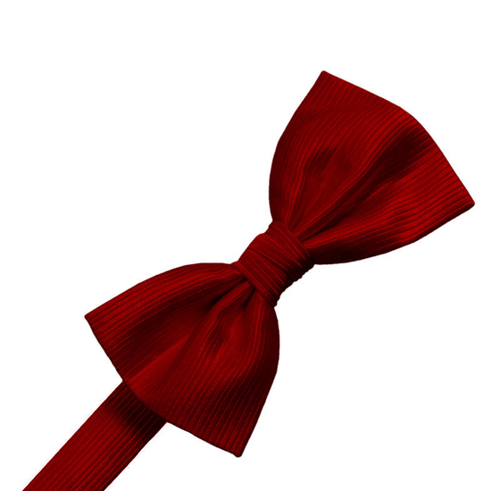 Red Faille Silk Formal Bow Tie