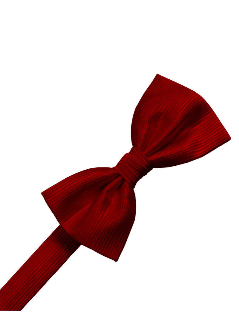 Red Faille Silk Formal Bow Tie