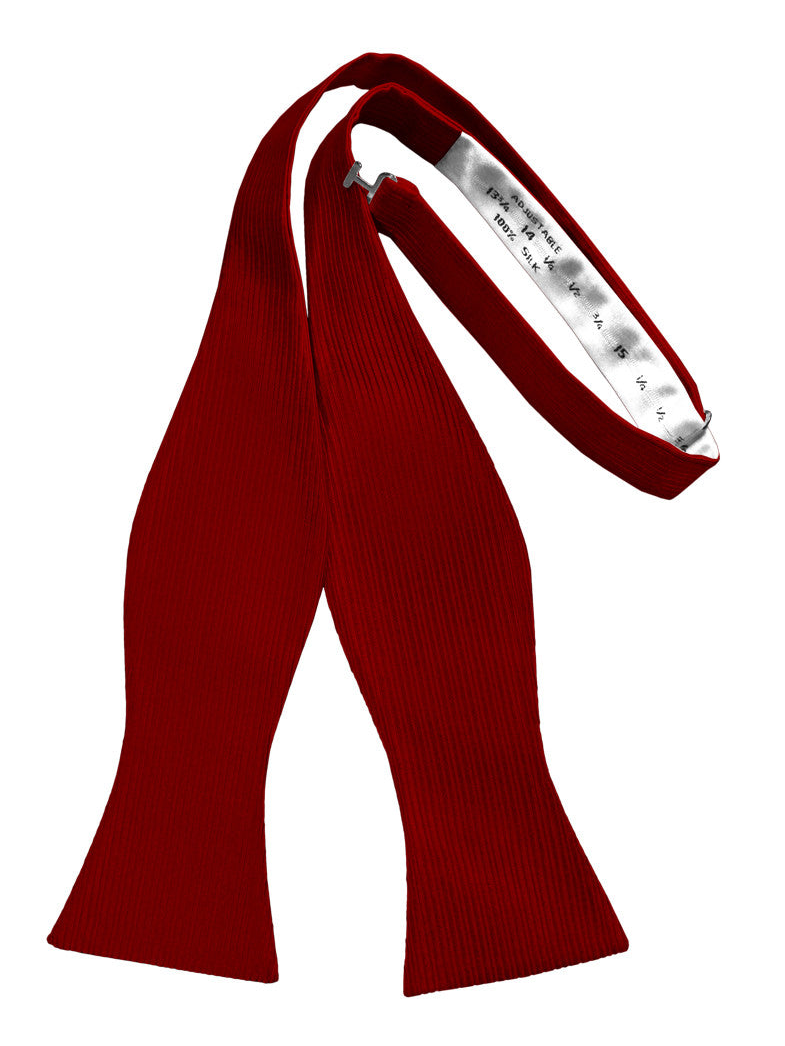 Red Faille Silk Self Bow Tie 