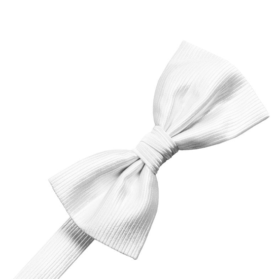 White Faille Silk Formal Bow Tie