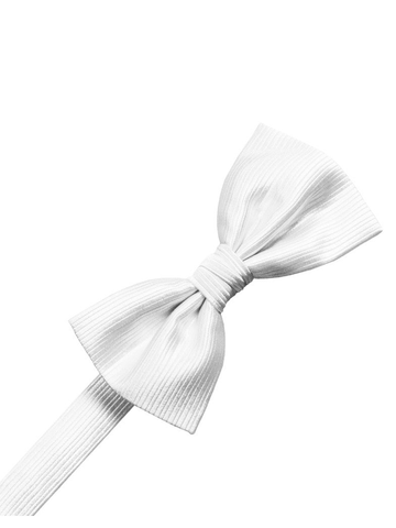 White Faille Silk Formal Bow Tie