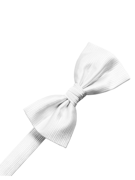 White Faille Silk Formal Bow Tie