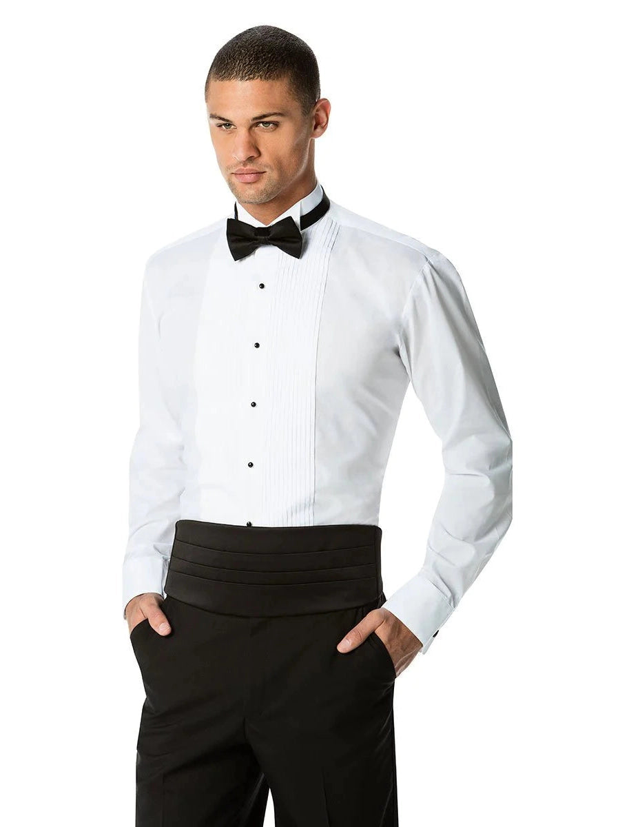 Men's White  Slim Fit Wingtip Tuxedo Shirt
