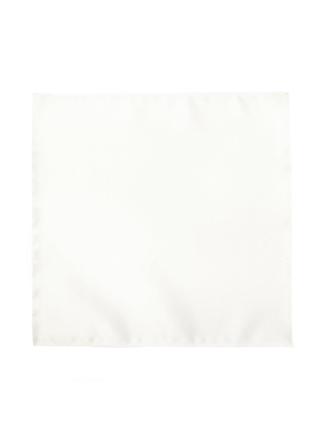 Deluxe Satin Formal Pocket Square (White)