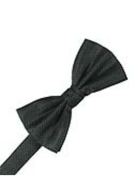 Asphalt Herringbone Formal Bow Tie