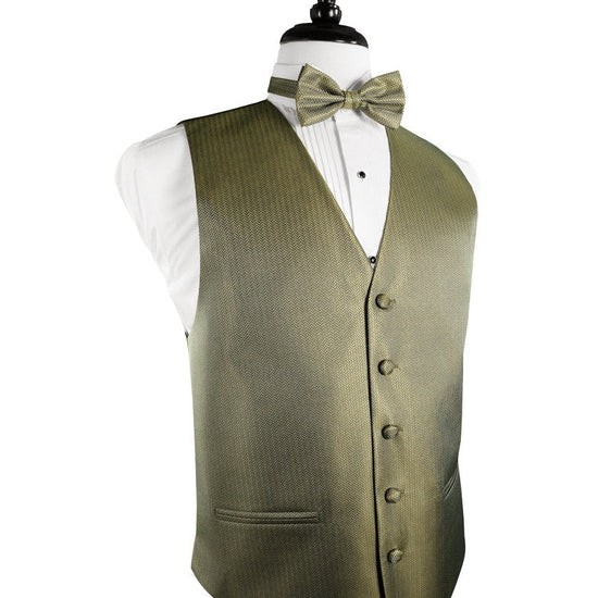 Bamboo Herringbone Tuxedo Vest
