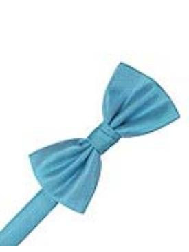 Blue Ice Herringbone Formal Bow Tie