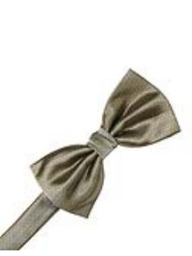 Champagne Herringbone Formal Bow Tie