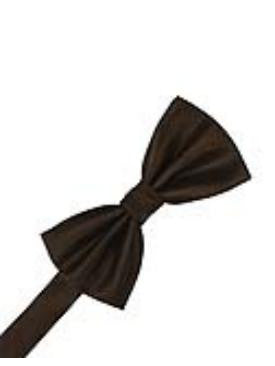 Chocolate Herringbone Formal Bow Tie