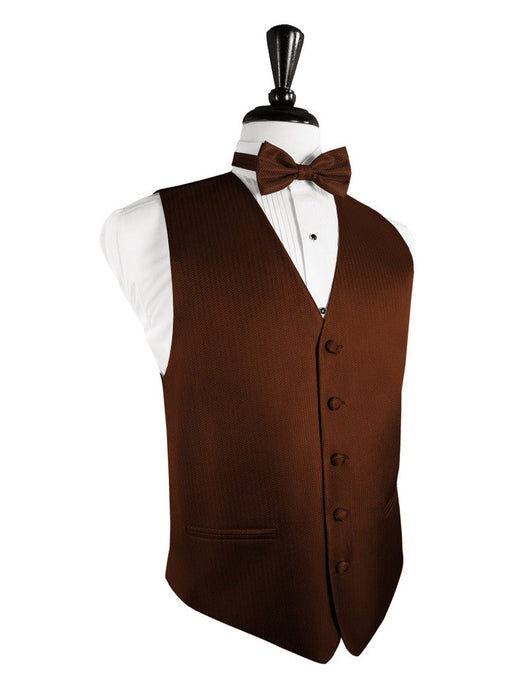 Cinnamon Herringbone Tuxedo Vest