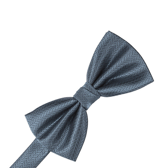 Desert Blue Herringbone Formal Bow Tie