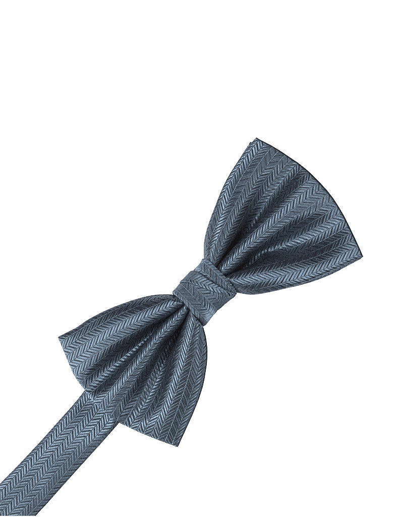 Desert Blue Herringbone Formal Bow Tie