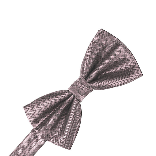 Frosty Pink Herringbone Formal Bow Tie