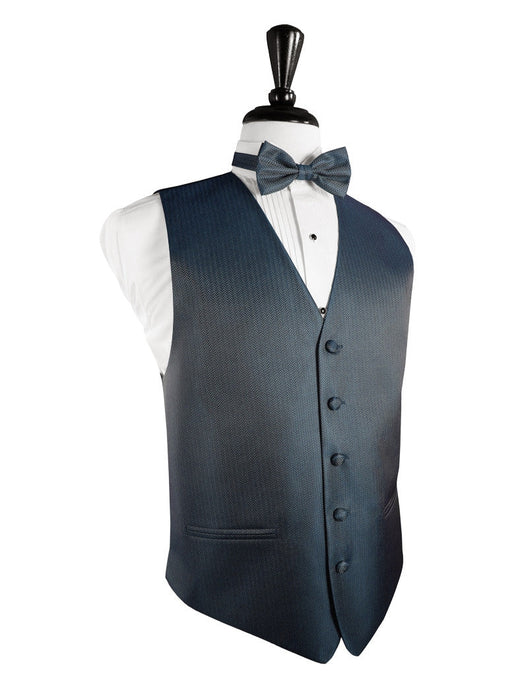 Haze Blue Herringbone Tuxedo Vest (5X-Large Long  (62-64))