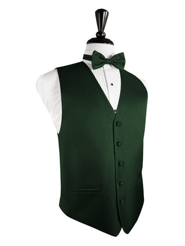 Hunter Green Herringbone Tuxedo Vest 