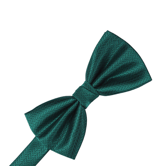 Jade Herringbone Formal Bow Tie