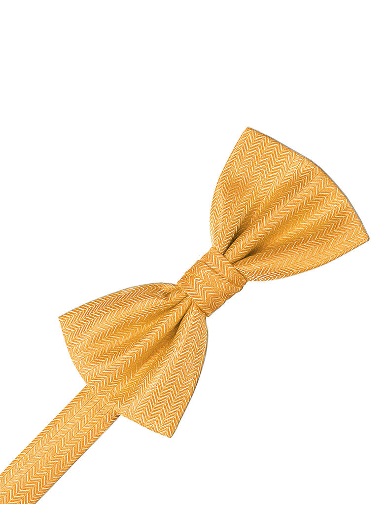 Mandarin Herringbone Formal Bow Tie