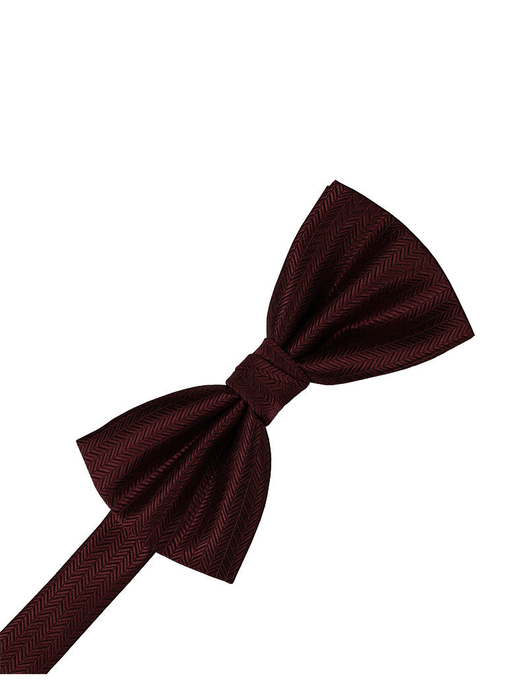 Merlot Herringbone Formal Bow Tie