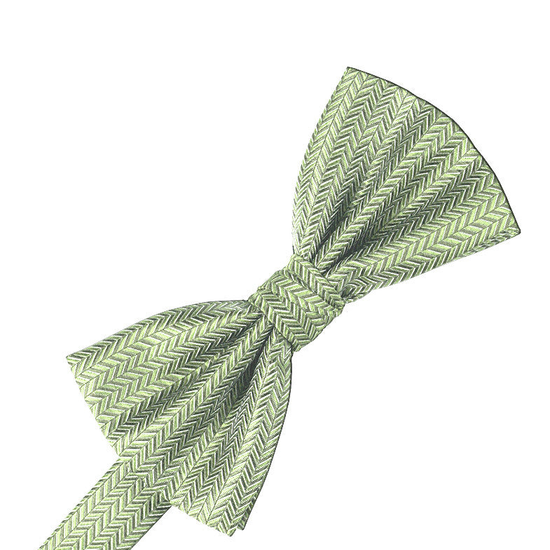 Mint Herringbone Formal Bow Tie