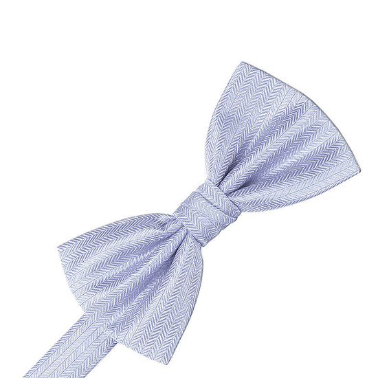 Periwinkle Herringbone Formal Bow Tie