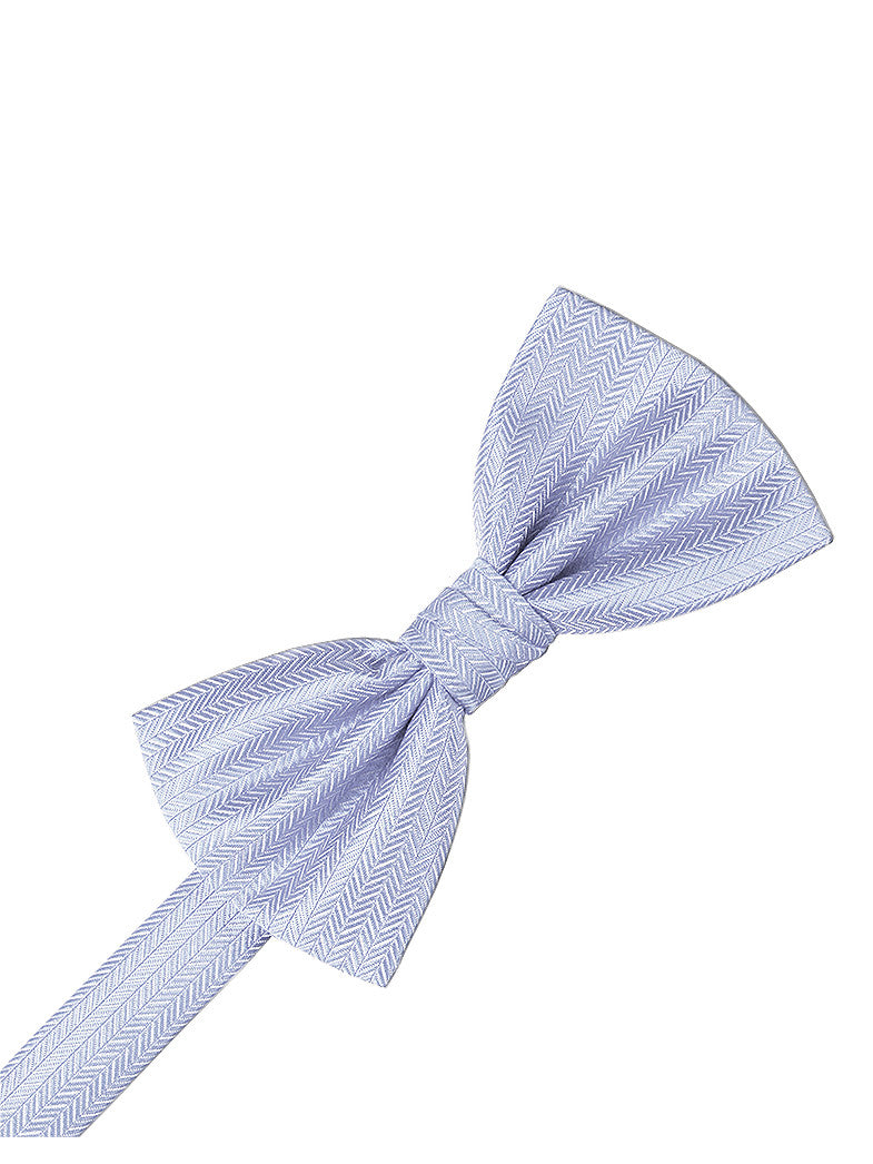 Periwinkle Herringbone Formal Bow Tie